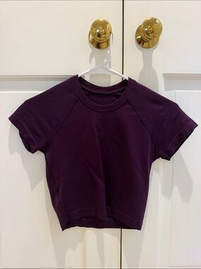 lululemon athletica Cropped Crewneck Top - Plum